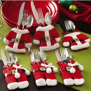 Santa Silverware Stockings