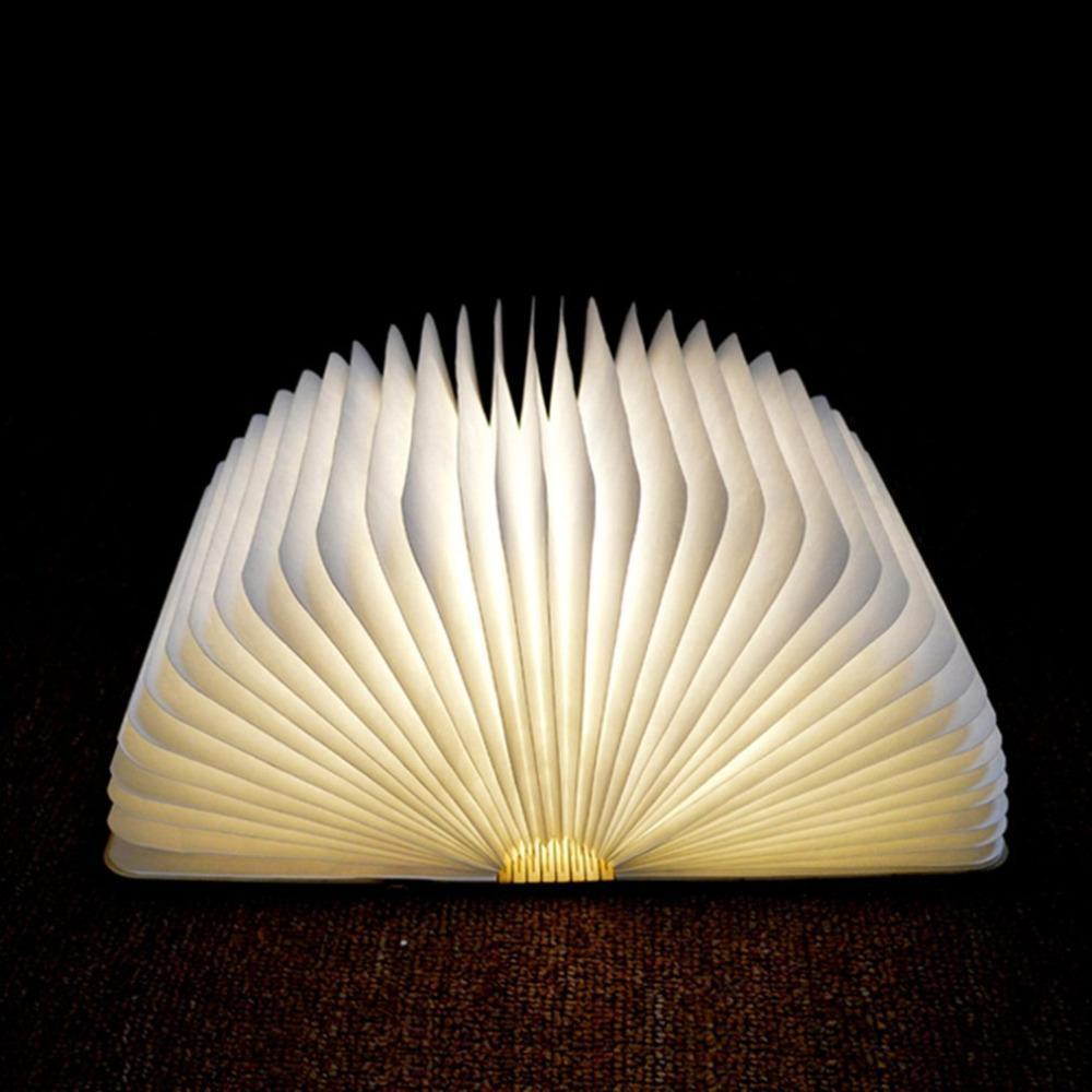 Foldable LED Wooden Book